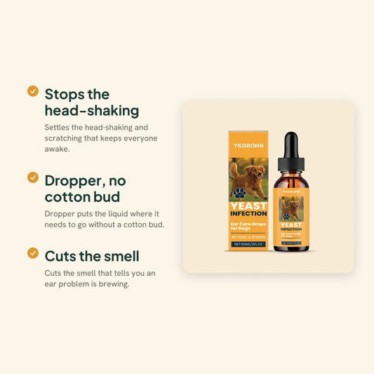 Ear Care Drops for Dogs, 60ml, key benefits