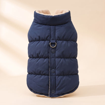 3-Layer Padded Winter Dog Jacket - navy