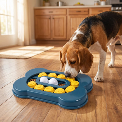 Interactive Slow Feeder Puzzle Bowl, in use at home