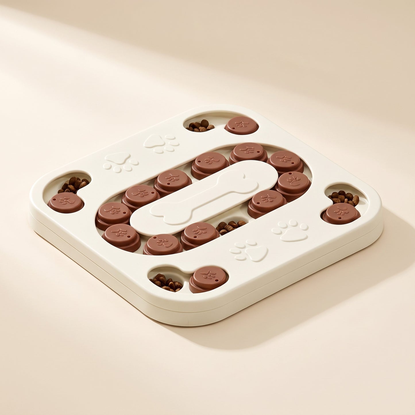 Interactive Slow Feeder Puzzle Bowl, fam slide square