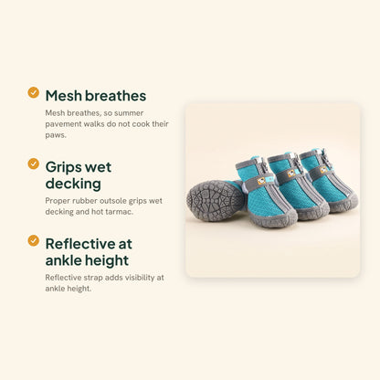 Breathable Mesh Dog Shoes, Set of 4, key benefits