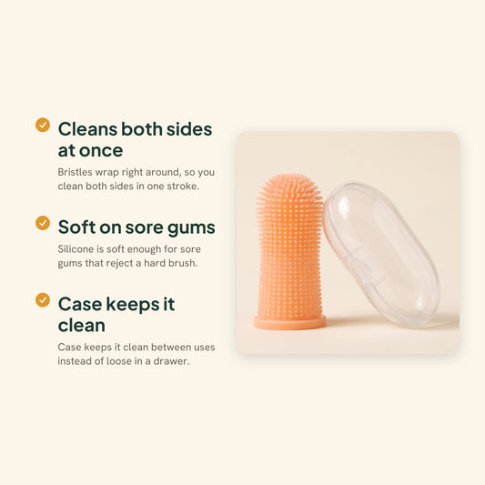 Silicone Finger Toothbrush with Case, key benefits