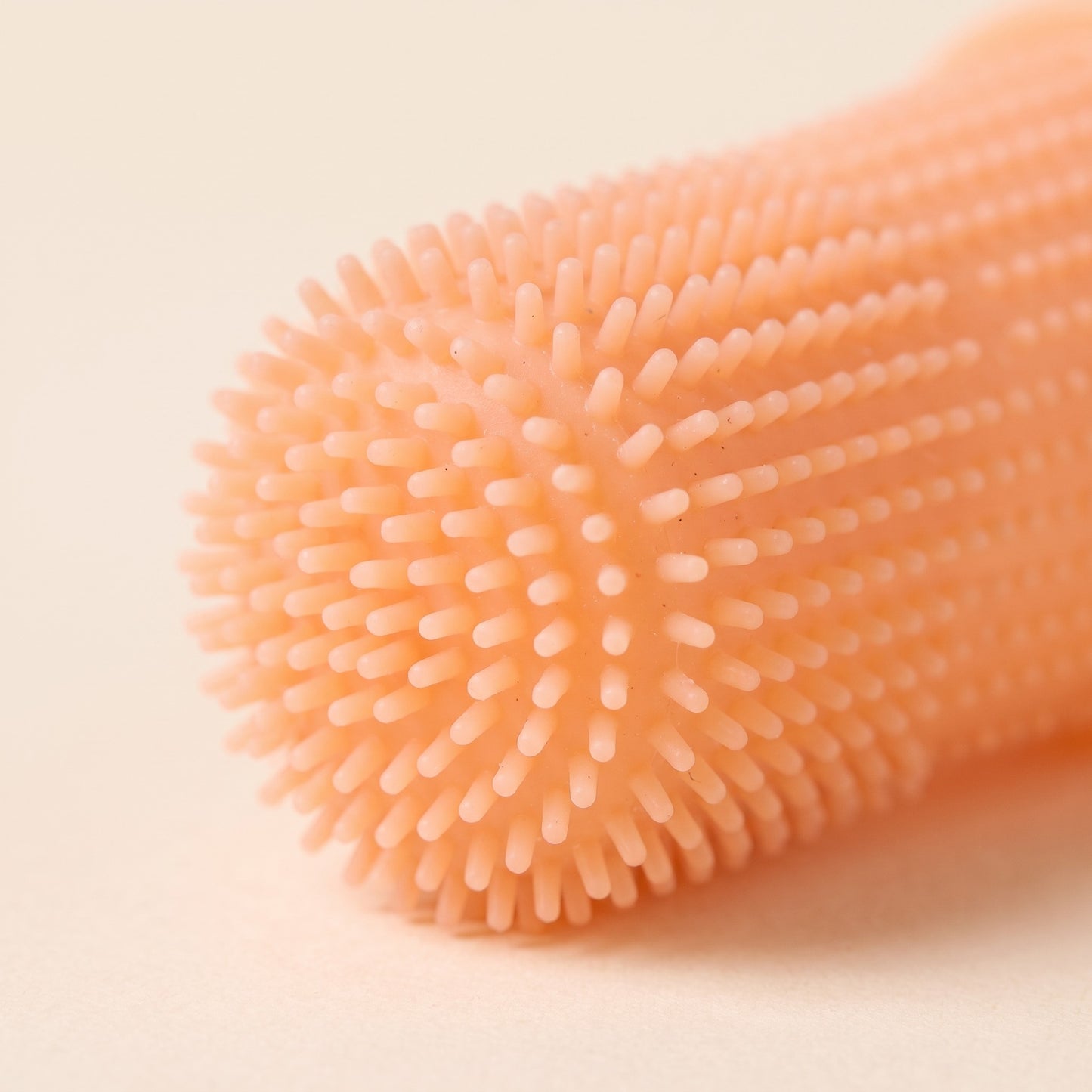Silicone Finger Toothbrush with Case, close-up detail
