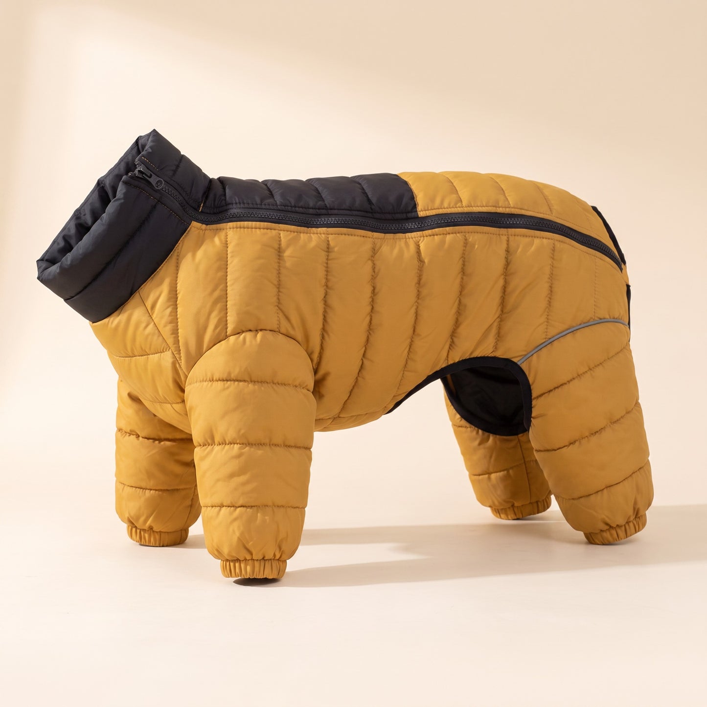 Padded Four-Leg Winter Dog Snowsuit - Yellow