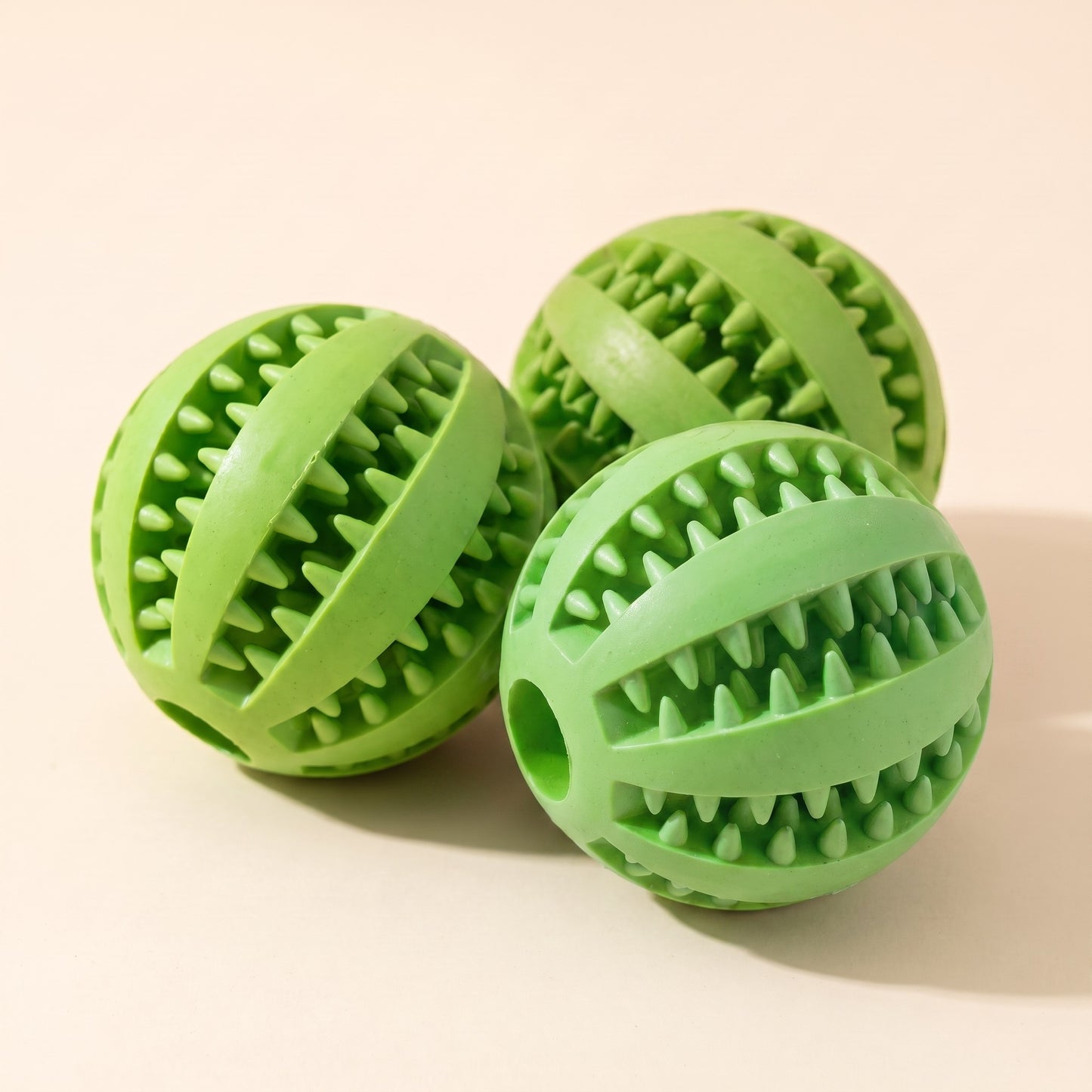 Natural Rubber Treat Dispensing Ball in Green