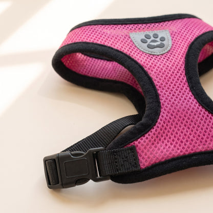 Mesh Vest Harness and Leash Set, close-up detail