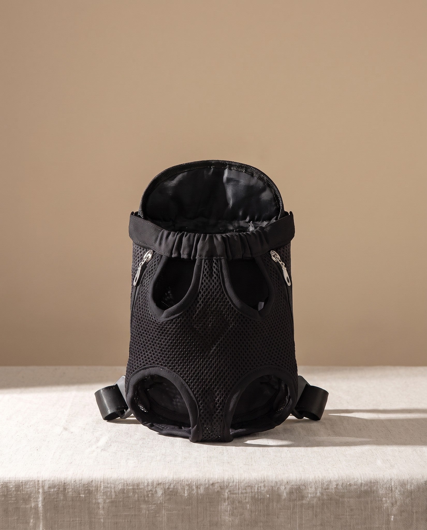 Front-Facing Pet Backpack Carrier, styled in a home setting