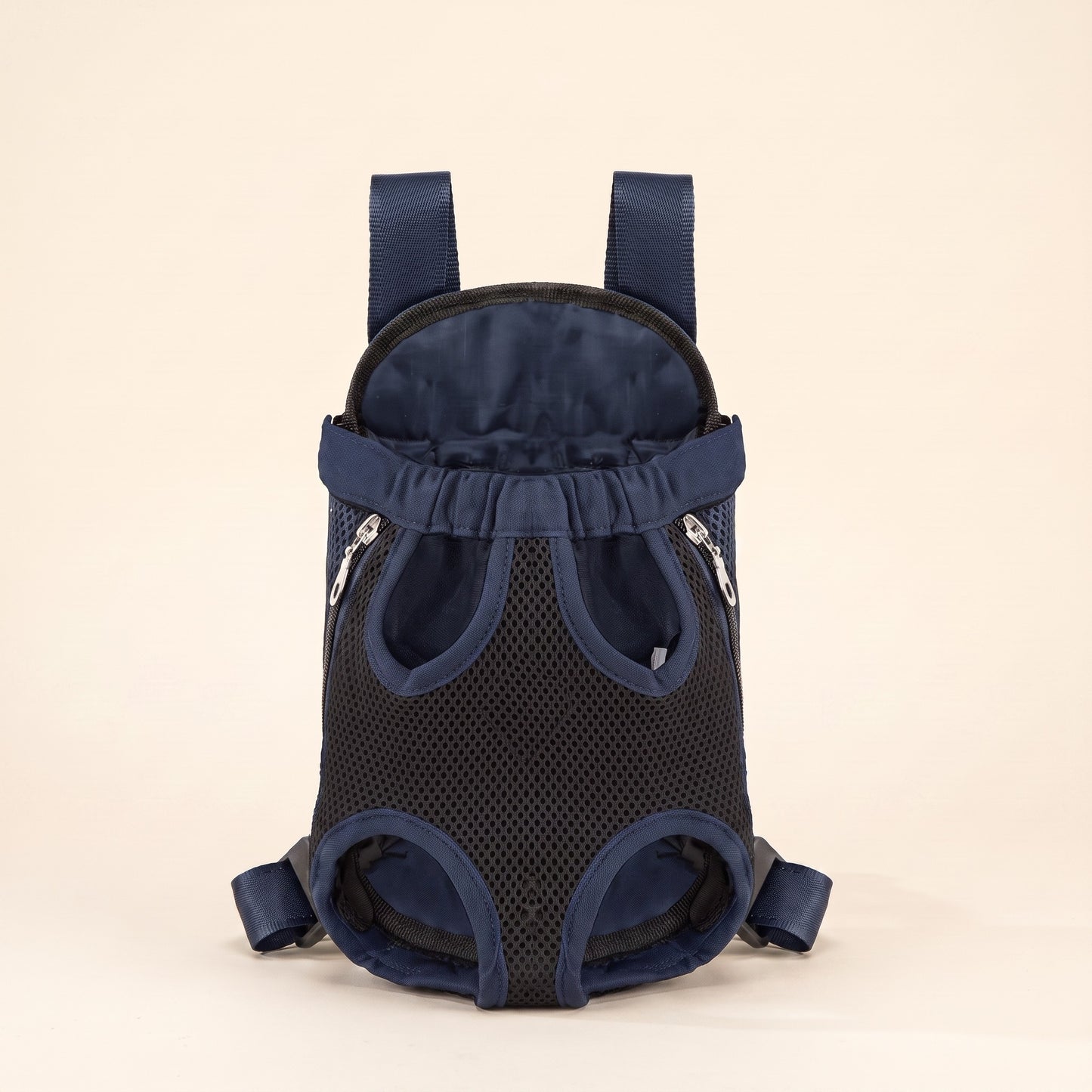 Front-Facing Pet Backpack Carrier - dark navy blue