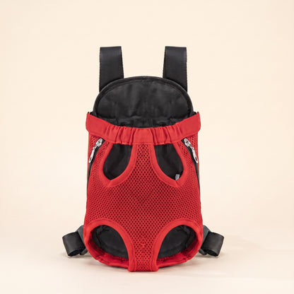 Front-Facing Pet Backpack Carrier - red