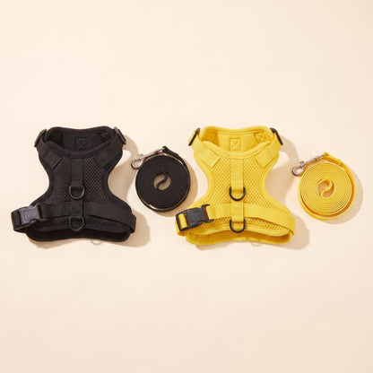 Escape-Proof Cat Harness and Leash, 150cm - two-black-yellow