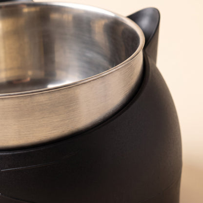 Inclined Stainless Steel Cat Bowl, close-up detail