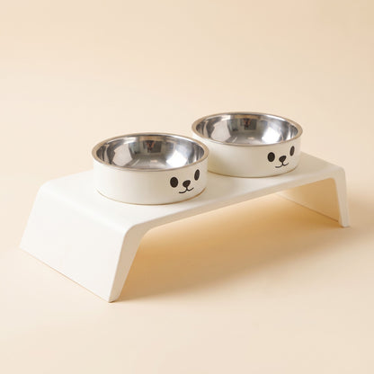 Low Elevated Double Bowl Feeder