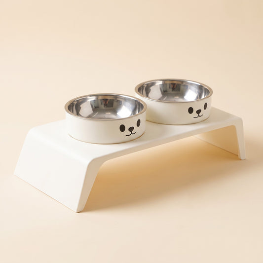 Low Elevated Double Bowl Feeder