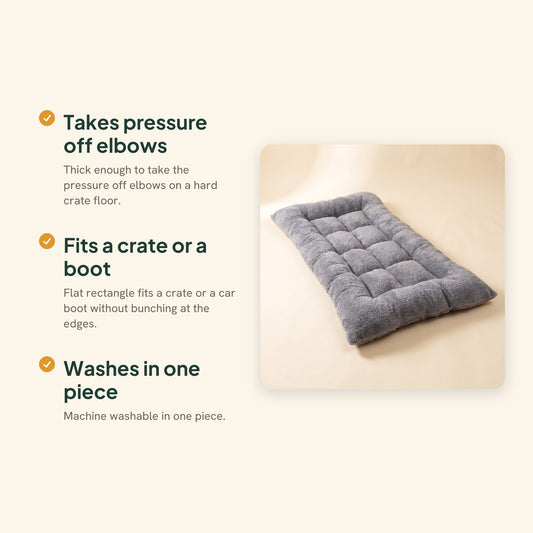 Extra Large Plush Crate Mat, key benefits