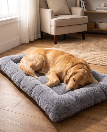 Extra Large Plush Crate Mat, in use at home