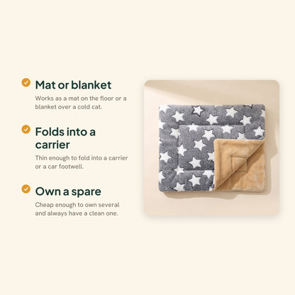 Reversible Flannel Pet Mat and Blanket, key benefits