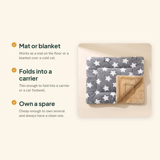 Reversible Flannel Pet Mat and Blanket, key benefits