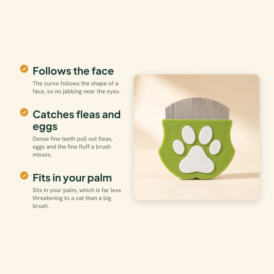 Curved Fine-Tooth Flea Comb, key benefits