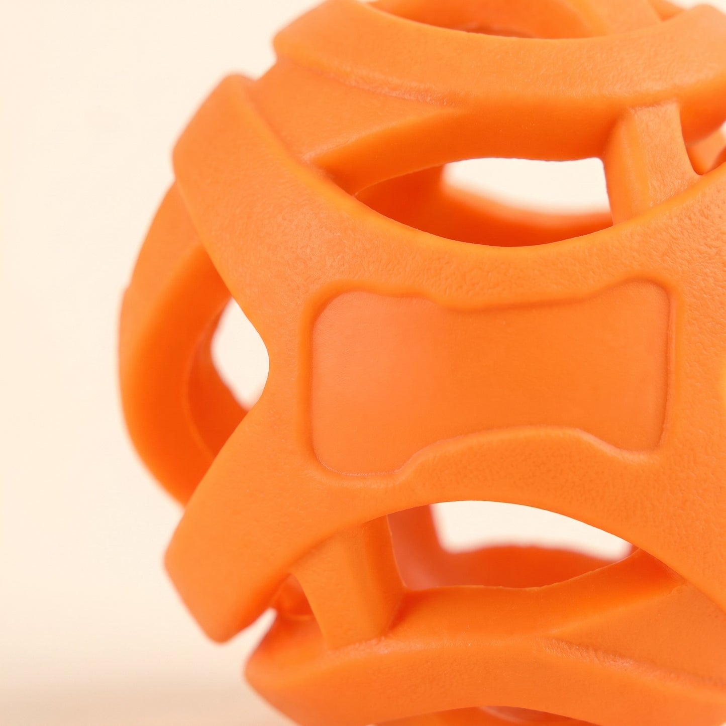 Hollow Rubber Fetch Ball, Floats, close-up detail