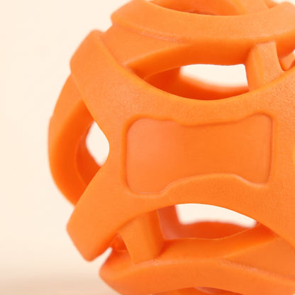Hollow Rubber Fetch Ball, Floats, close-up detail