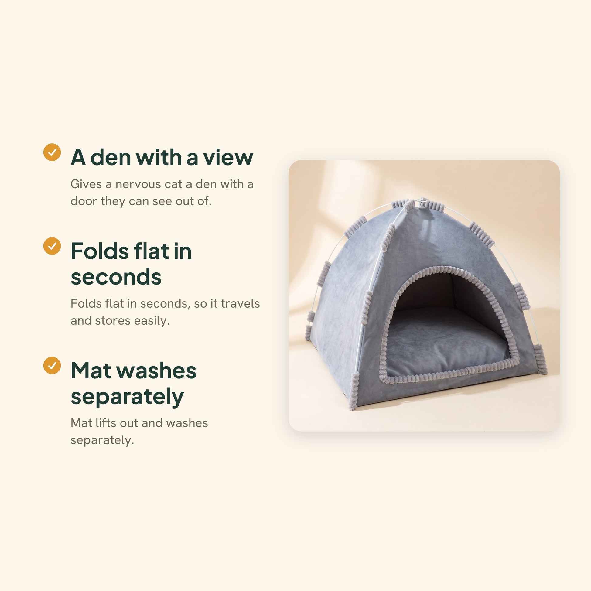 Foldable Cat Tent House, key benefits