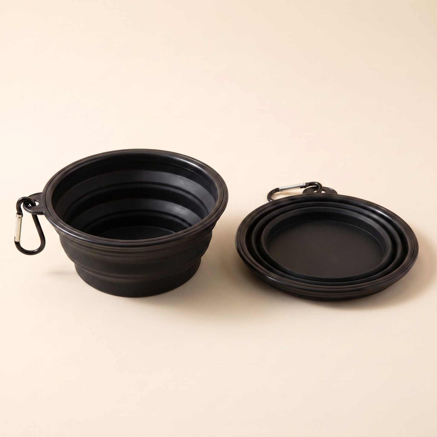 Collapsible Silicone Travel Bowl - black