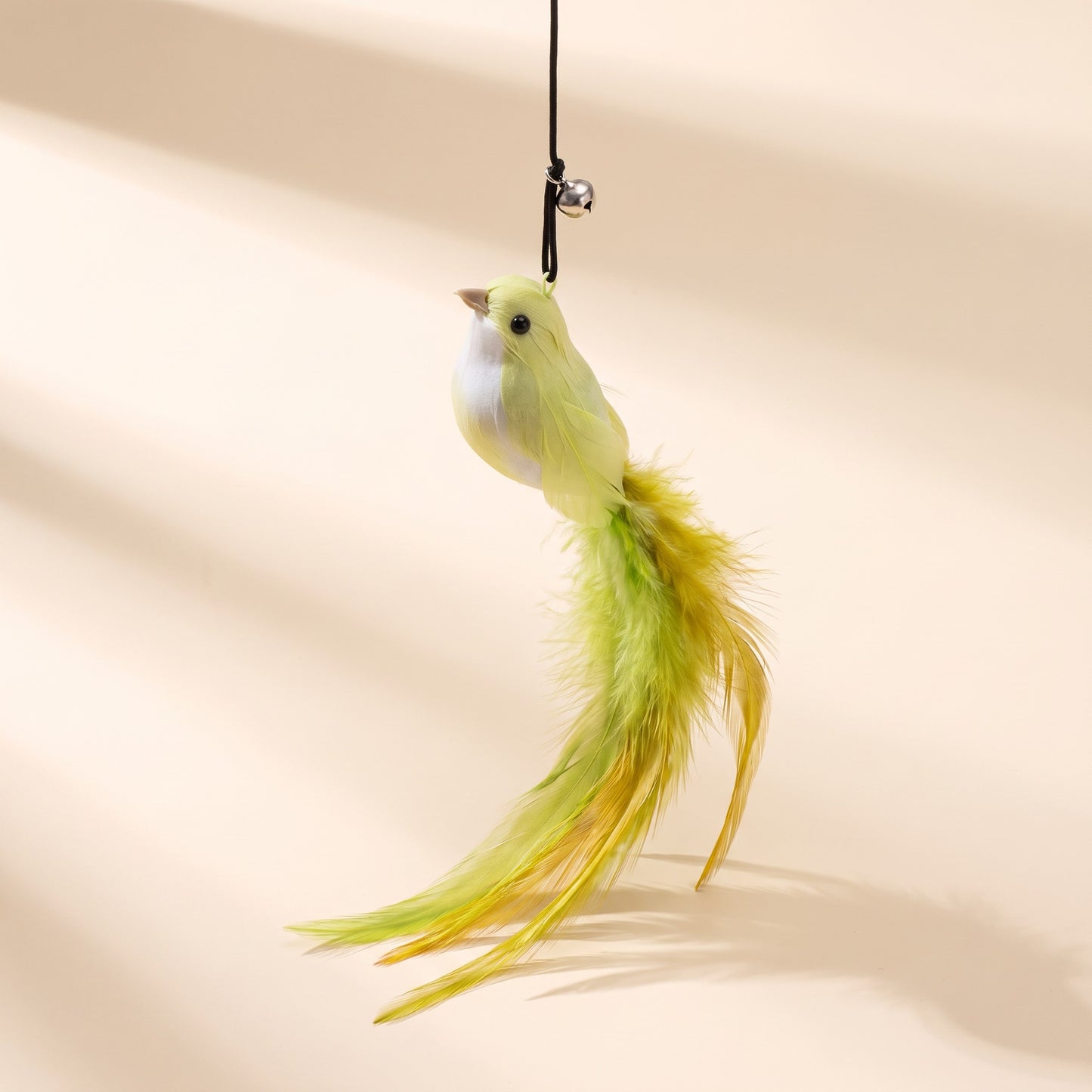 Replacement Feather Lures for Cat Wands - green-bird