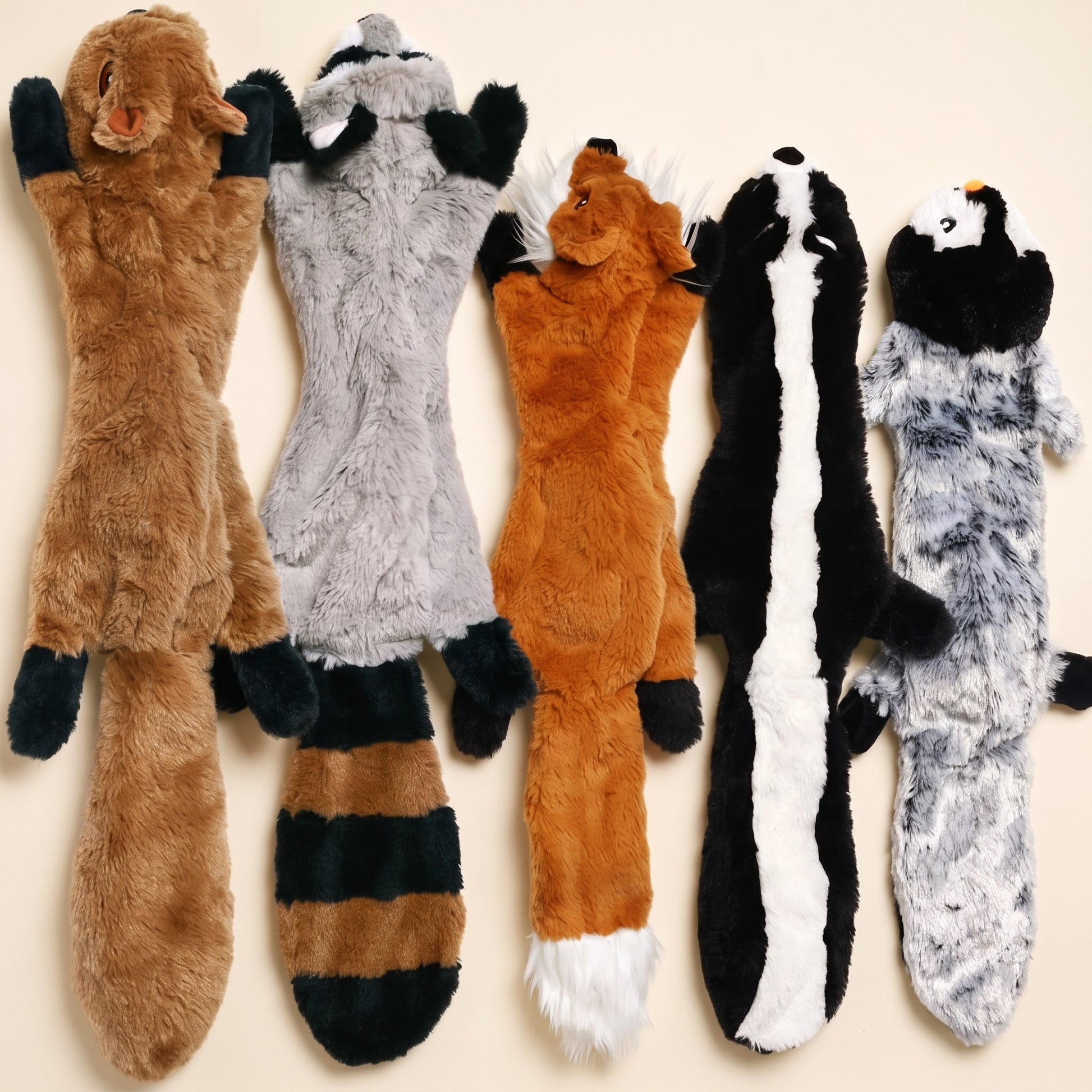 No-Stuffing Animal Squeaky Dog Toys