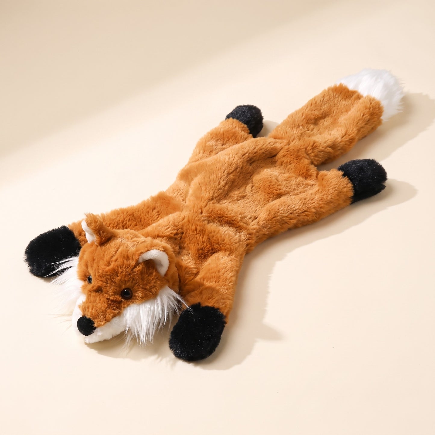 No-Stuffing Animal Squeaky Dog Toys - fox