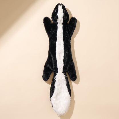 No-Stuffing Animal Squeaky Dog Toys - skunk