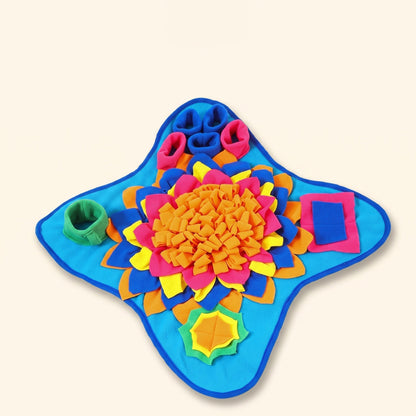 Flower Snuffle Mat for Dogs - Blue