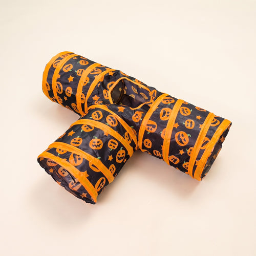 Pumpkin Print Cat Play Tunnel
