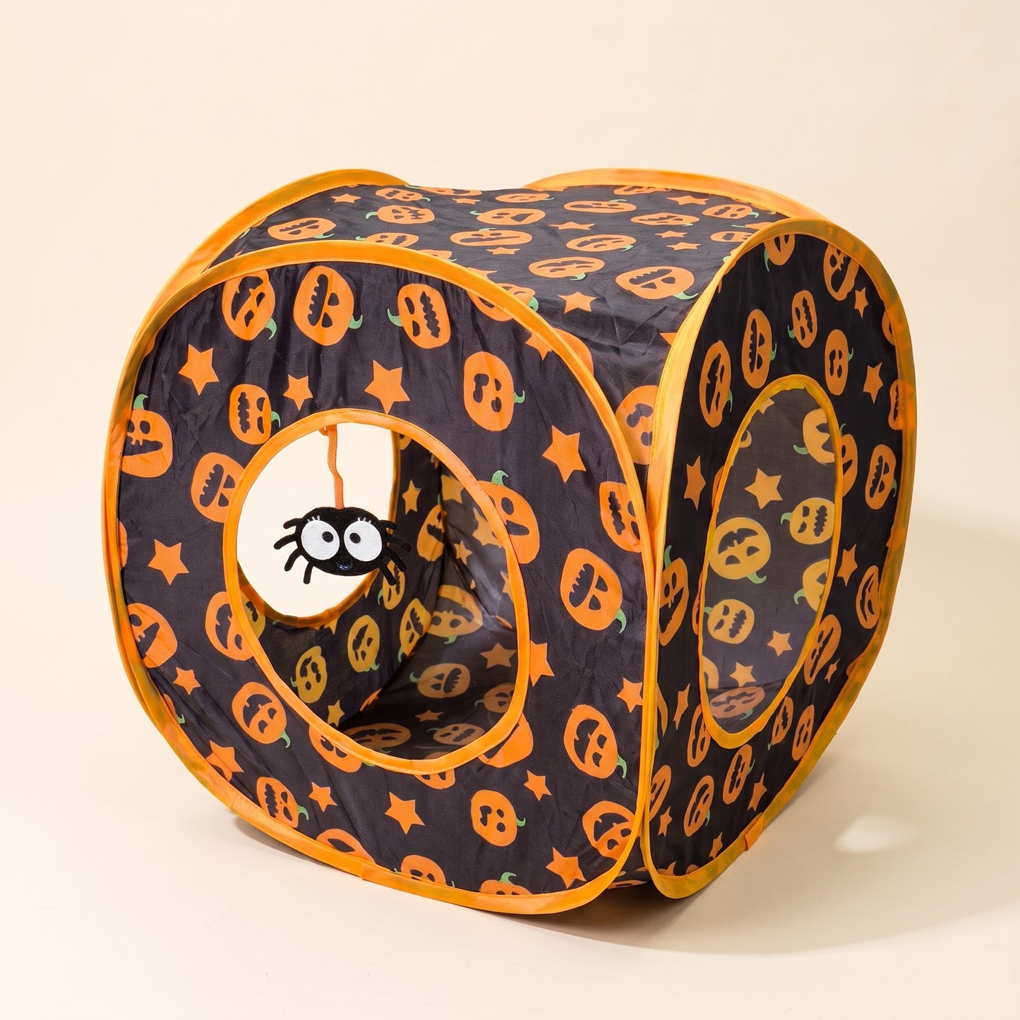 Pumpkin Print Cat Play Tunnel, var cave
