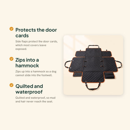 Waterproof Quilted Car Hammock with Side Flaps, key benefits