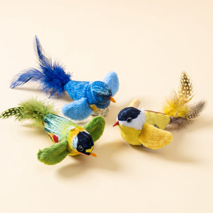 Chirping Feather Bird Cat Toys