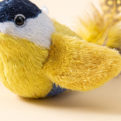 Chirping Feather Bird Cat Toys, close-up detail