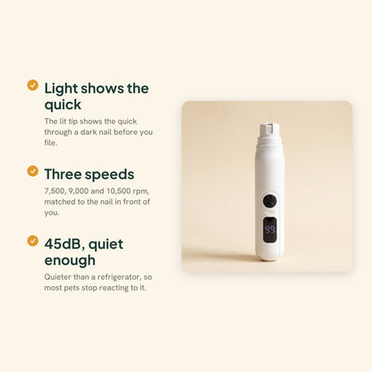 LCD Nail Grinder, 3 Speeds, key benefits