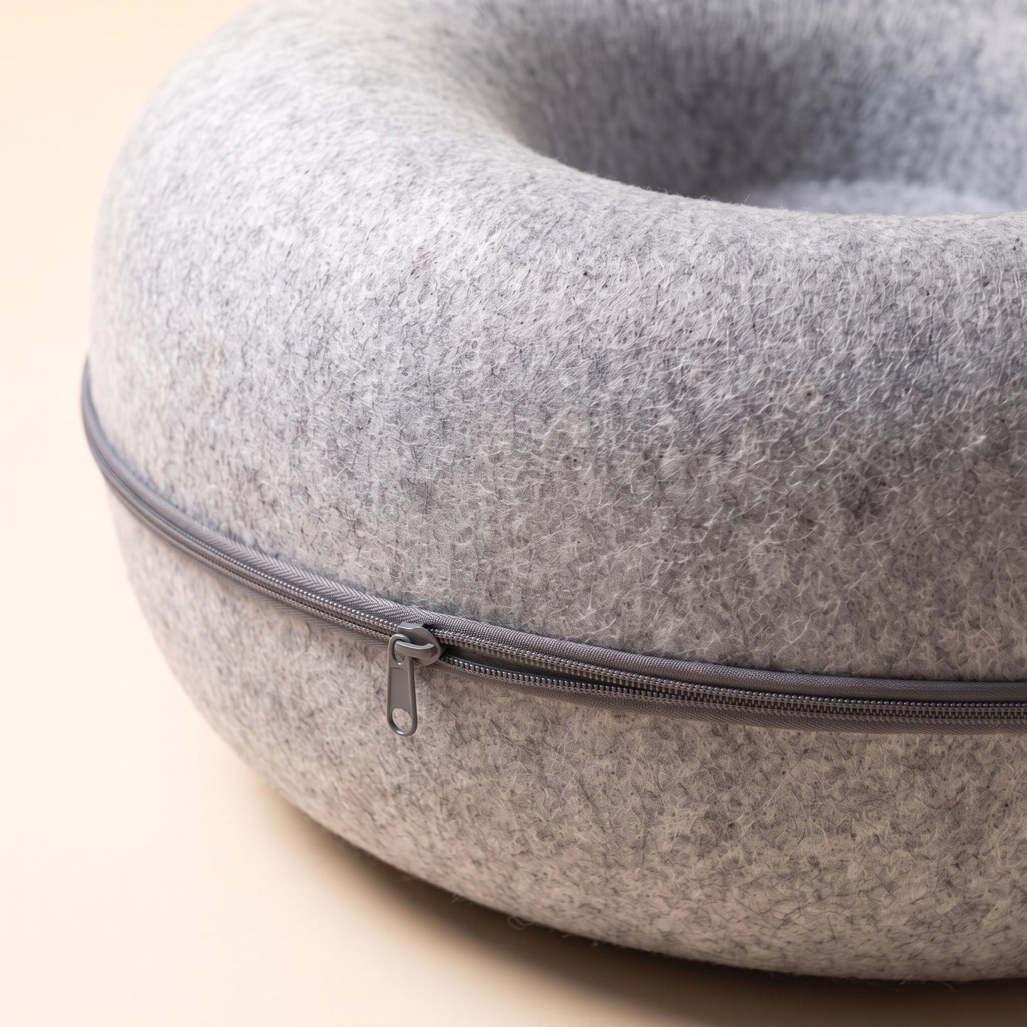 Felt Donut Cat Tunnel Bed, close-up detail