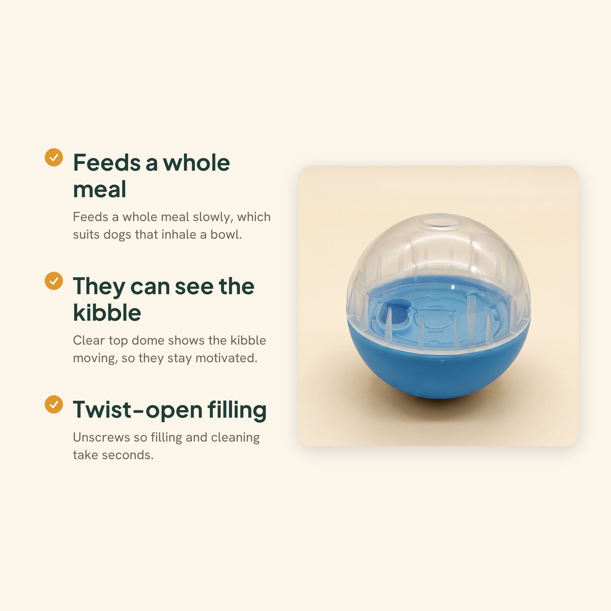 IQ Treat Ball and Slow Feeder for Dogs, key benefits