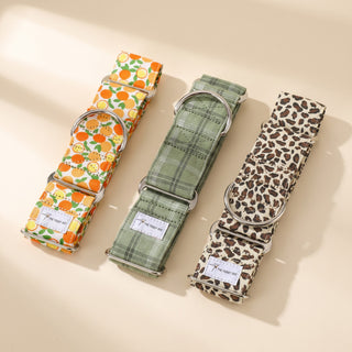 Patterned Cotton Martingale Collar