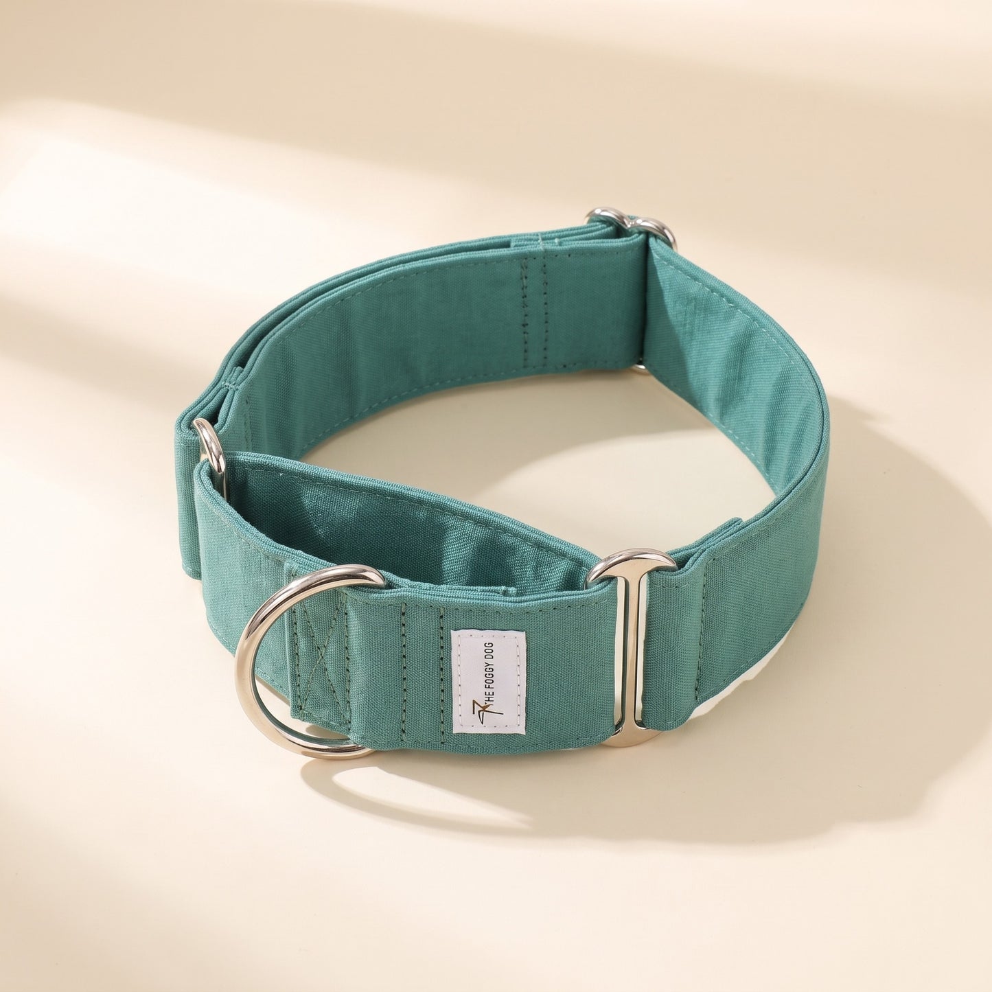 Patterned Cotton Martingale Collar - green