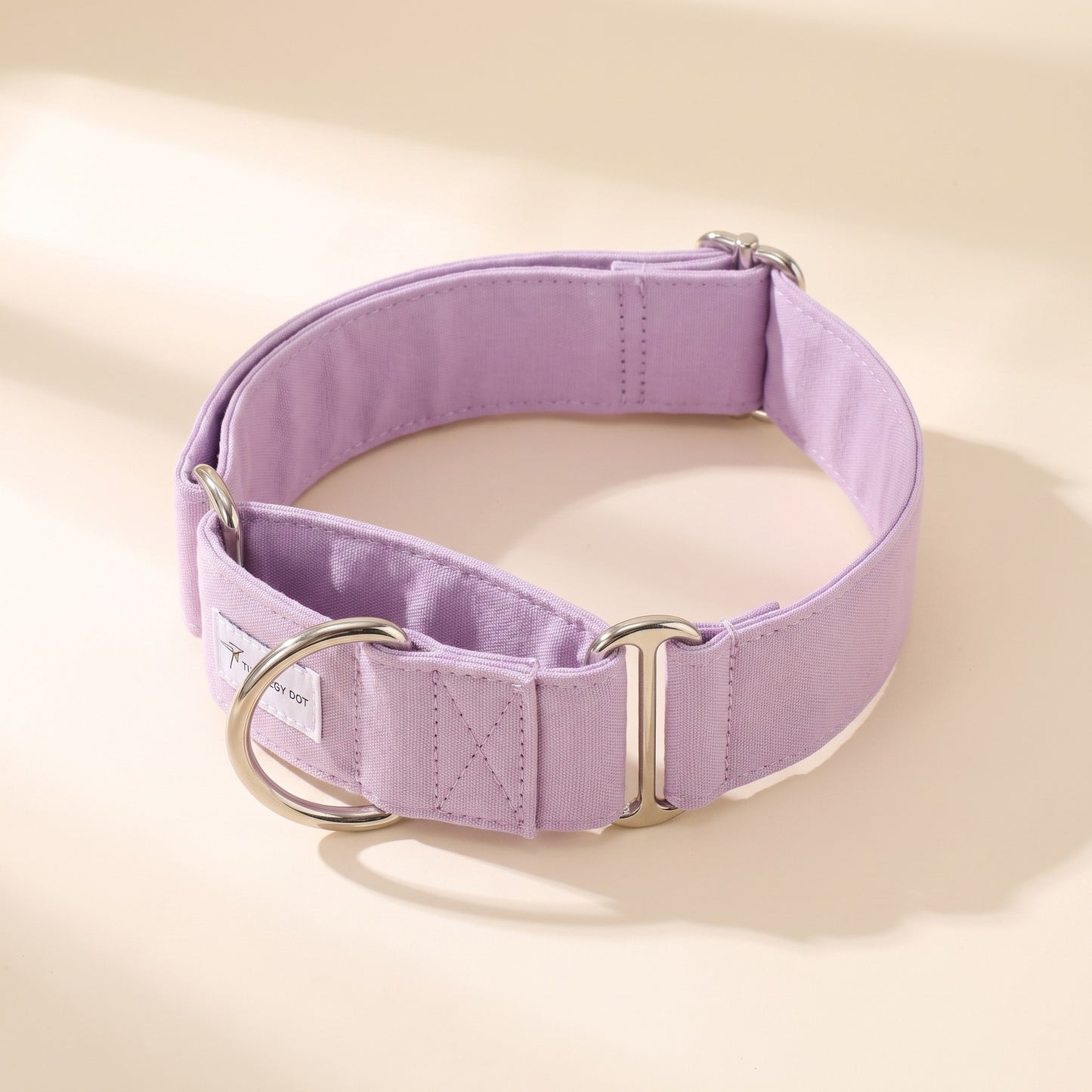 Patterned Cotton Martingale Collar - purple