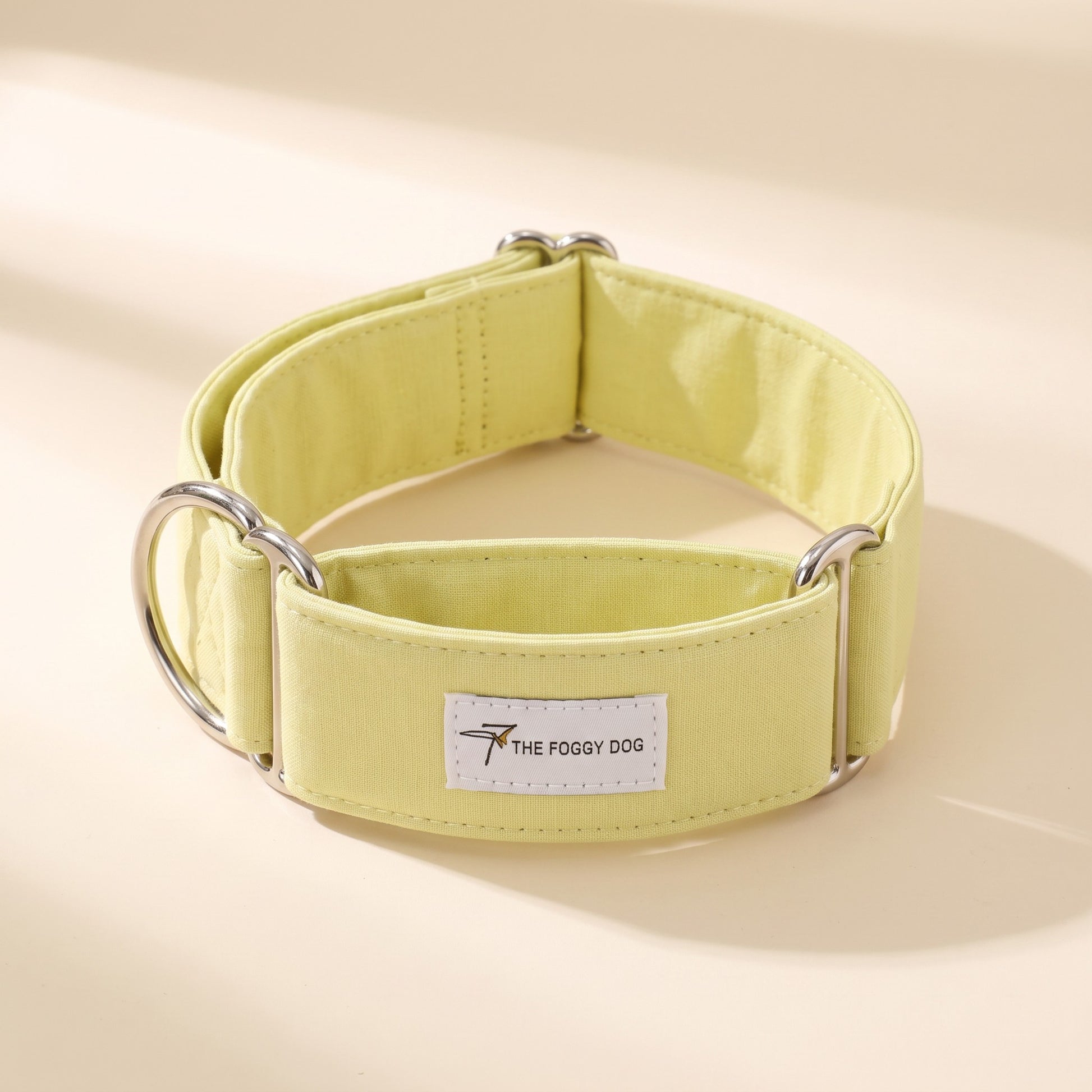 Patterned Cotton Martingale Collar - yellow