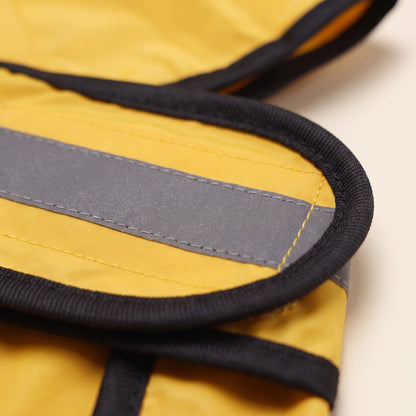 Hooded Waterproof Dog Raincoat, close-up detail