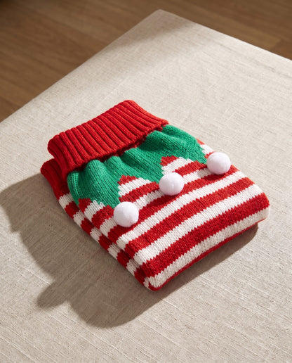Knitted Christmas Jumper for Dogs and Cats, styled in a home setting