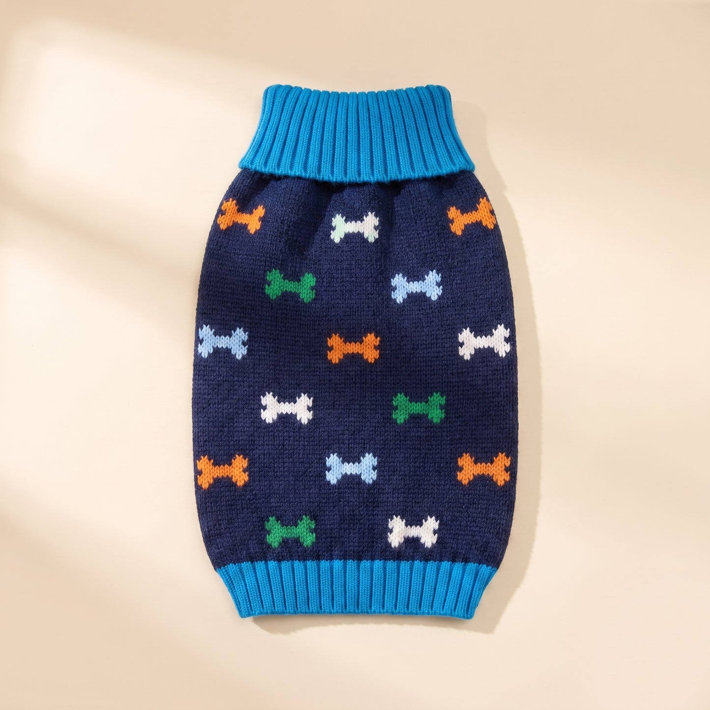 Knitted Christmas Jumper for Dogs and Cats in Bone