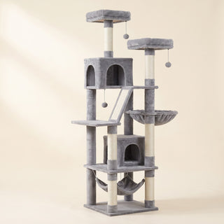 Large Multi-Level Cat Tree with Hammock