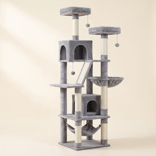 Large Multi-Level Cat Tree with Hammock