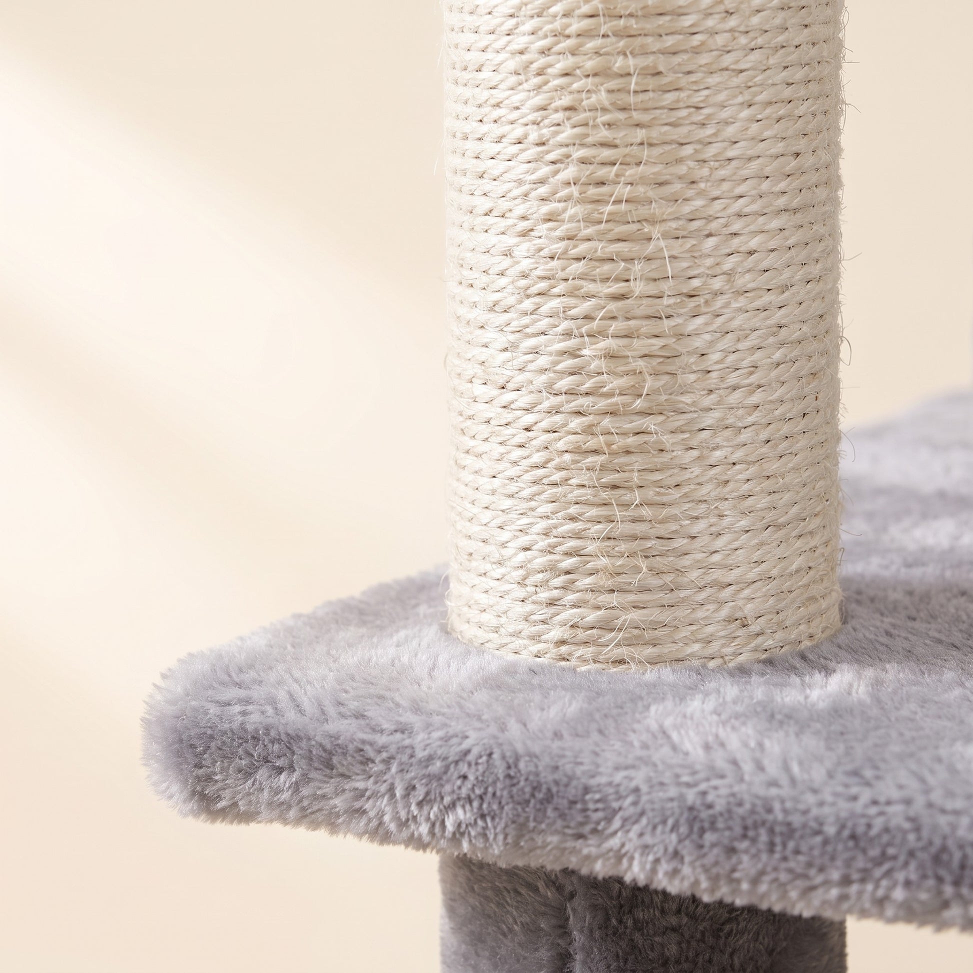 Large Multi-Level Cat Tree with Hammock, close-up detail