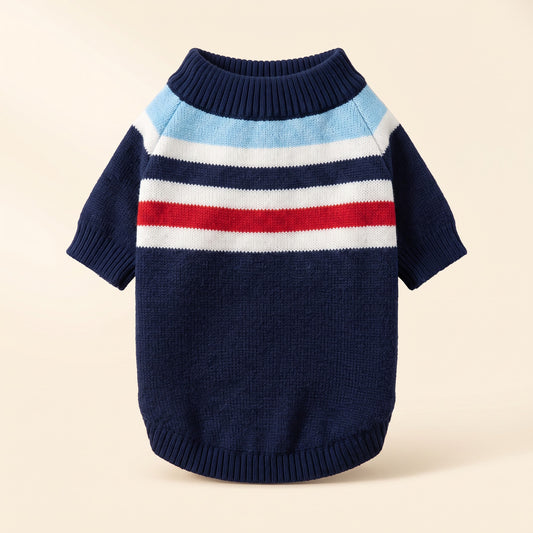 Striped Knit Jumper for Large Dogs